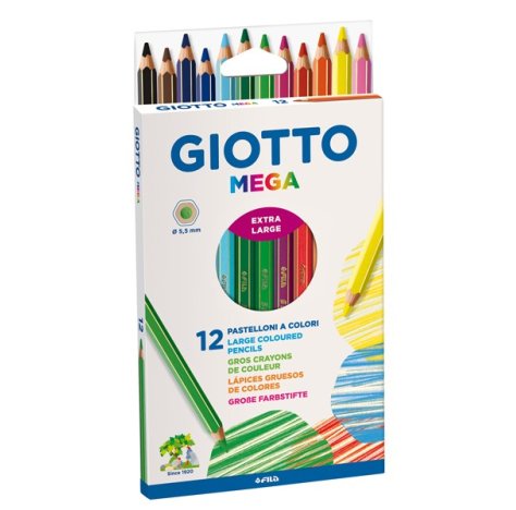 GIOTTO MEGA PASTELLI 12 PEZZI 