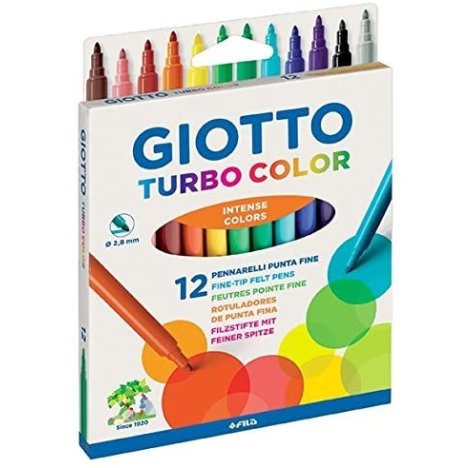  GIOTTO TURBO COLOR 12 PEZZI PENNARELLI 