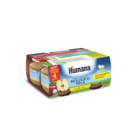 HUMANA ITALIA Spa Humana omogenizzato alla mela biologico 4 pezzix100g