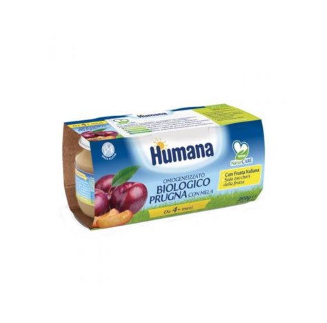 HUMANA ITALIA Spa Humana omogenizzato alla prugna con mela biologico 4 pezzix100g