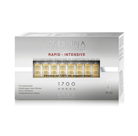 LABO INTERNATIONAL Srl Crescina Rapid Intensive Isole Follicolari 1700 Donna 20 Fiale da 3,5 ml