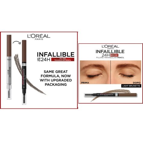 L'OREAL PARIS - MATITA SOPRACCIGLIA INFAILLIBLE 24H , FILLING TRIANGULAR PENCIL , Light Brunette 