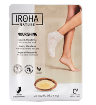Iroha Nature Calzini Maschera Nutrienti Per Piedi All'Olio Di Argan E Macadamia 2 pz x 9 ml