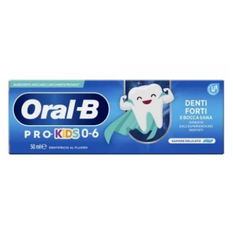 Oral-B Pro Dentifricio Kids 0-6 Anni, 50 ml, Prevenzione Carie e Protezione Smalto