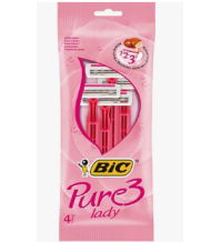 Bic  Rasoio da donna con 4 lamette di ricambio  Click 3 Soleil Sensitive