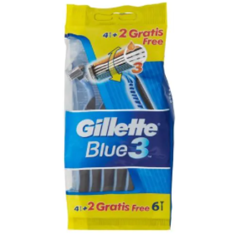 GILLETTE BLUE 3 USA&GETTA 6PEZZI