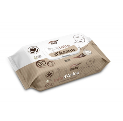 SALVIETTE BABY LATTE ASINA 80 PZ POP UP
