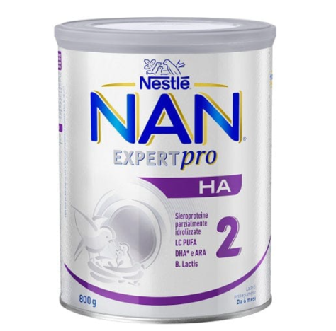 NESTLE NAN HA 2 Latte di Proseguimento in polvere Da 6 mesi Latta 800 g