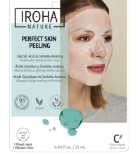 IROHA NATURE Maschera viso in tessuto  Peeling Pelle Perfetta con Acido Glicolico 1 unità