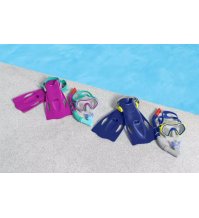 MASCHERA E PINNE JUNIOR 7-14 ANNI - COLORI ASSORTITI
