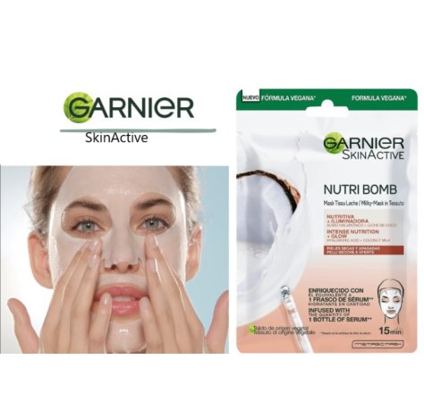 Garnier SkinActive Nutri Bomb - Maschera in Tessuto Nutriente + Illuminante