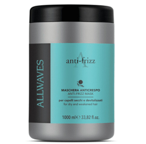 PARISIENNE  ALLWAVES Maschera Anti-crespo, anti-frizz, per capelli secchi e devitalizzati - 1000ml