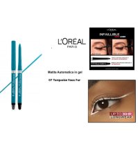 L'OREAL PARIS - MATITA OCCHI INFAILLIBLE 36H GRIP LINER ,  07 Turquoise Faux Fur 