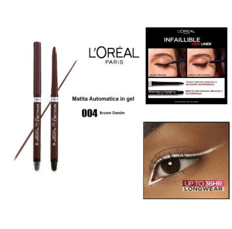 L'OREAL PARIS - MATITA OCCHI INFAILLIBLE 36H GRIP LINER , 004 Brown Denim 