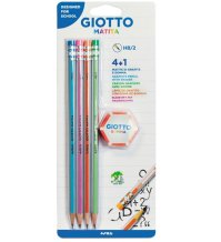 Giotto 4 Matite+1 Gomma 233500