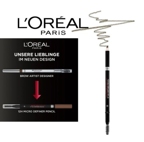 L'OREAL PARIS - MATITA SOPRACCIGLIA BROW ARTIST DESIGNER , 5.0 Light Brunette