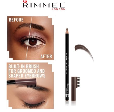 RIMMEL LONDON - MATITA SOPRACCIGLIA ,001 Dark Brown