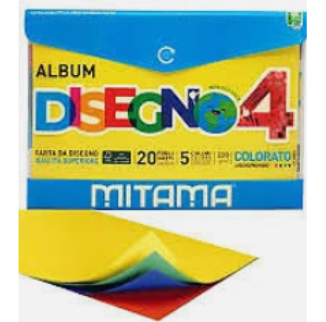  Mitama Album Disegno Ecobusta Ruvido Color 20Fogli 24X33 220Gr