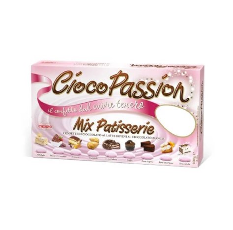 CRISPO CIOCOPASSION MIX PATISSERIE CON CIOCCOLATO LATTE E BIANCO - ROSA CRISPO CIOCOPASSION MIX PATISSERIE CON CIOCCOLATO LATTE E BIANCO - ROSA
