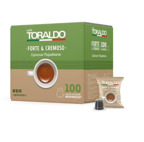 CAFFÈ TORALDO - BOX CAPSULE MISCELA FORTE E CREMOSO 100 PEZZI 