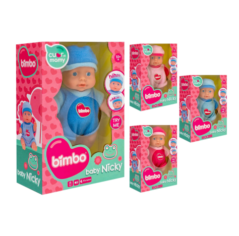 Bambolotto 21 cm con suoni 4 colori Bambolotto 21 cm con suoni 4 colori