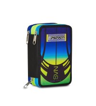 Astuccio 3 Zip Seven Nuanced - Reflex Blu