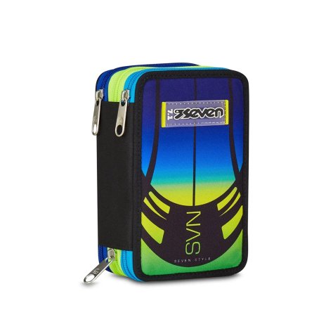 Astuccio 3 Zip Seven Nuanced - Reflex Blu