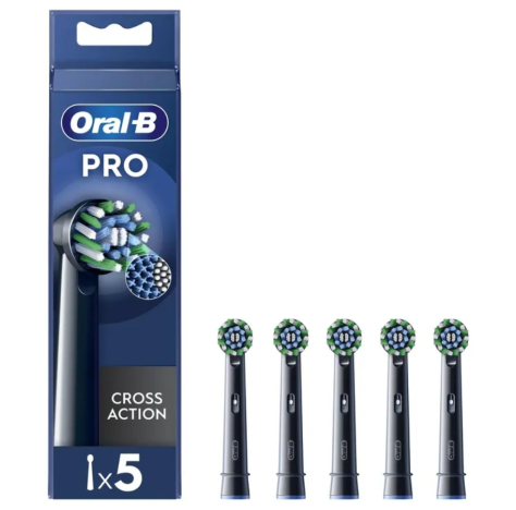 Oral-B Testine Di Ricambio Power Refill Crossaction Black 5 Pezzi