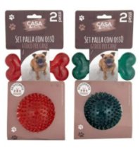 GIOCO CANE OSSO/PALLA 2PZ C&PETS