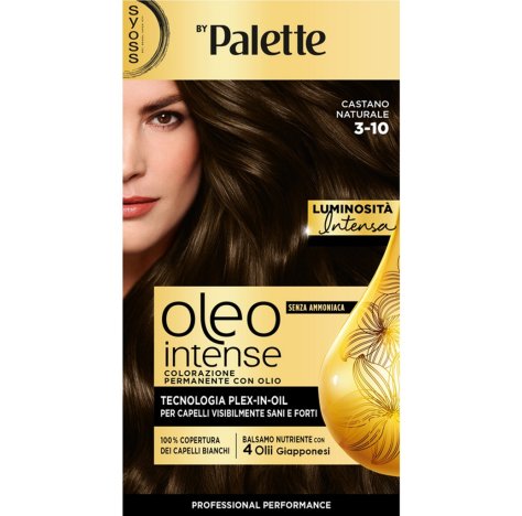Syoss Oleo Intense Tinta per Capelli Permanente 3-10 Castano Naturale - Tecnologia Plex-in-Oil Senza Ammoniaca
