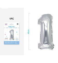 PALLONCINO MYLAR ARGENTO - NUMERO 1