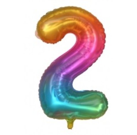 PALLONCINO MYLAR COLORATO - NUMERO 2 PALLONCINO MYLAR COLORATO - NUMERO 2