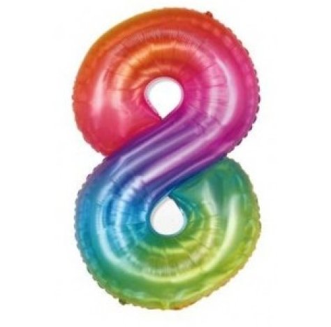 PALLONCINO MYLAR COLORATO - NUMERO 8 PALLONCINO MYLAR COLORATO - NUMERO 8