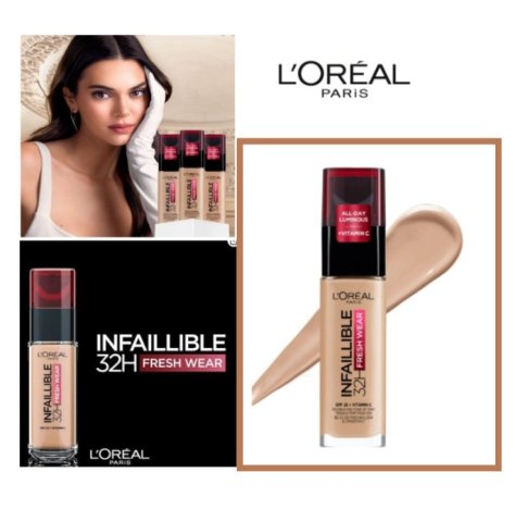 L'OREAL PARIS - FONDOTINTA INFAILLIBLE 32H , FRESH WEAR , Vanille , Rosé