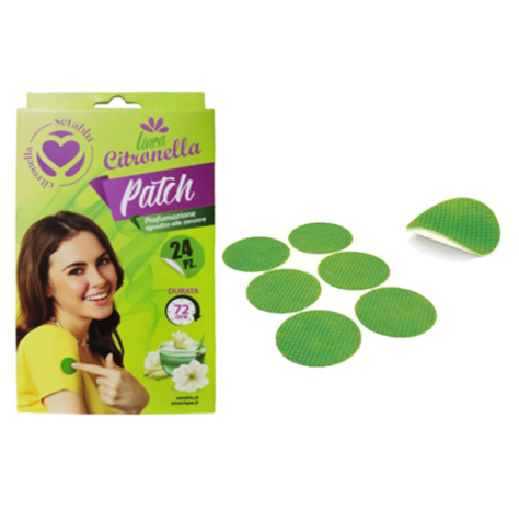 SETABLU Linea Citronella Patch cerotti anti zanzare durata 72h – 24 pz