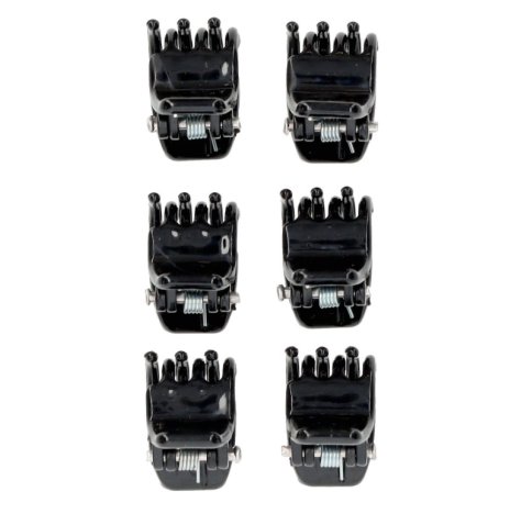 SETABLU Pinza Polipo Mini Nera Per Capelli – 6 pezzi