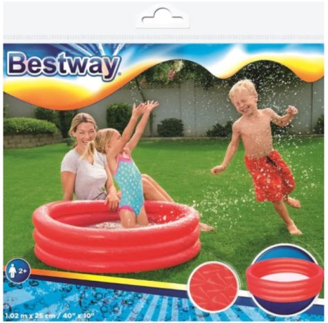 PISCINA BAMBINI 3 ANELLI 102x25 CM - COLORI ASSORTITI PISCINA BAMBINI 3 ANELLI 102x25 CM - COLORI ASSORTITI
