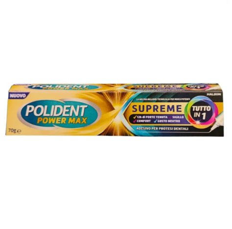 Polident Power Max Supreme Crema Adesiva per Dentiera 70gr