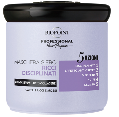 BIOPOINT PROFESSIONAL MASCHERA RICCI DISCIPLINATI 5 AZIONI CAPELLI RICCI E MOSSI AMINO SERUM+PHYTO-COLLAGENE 400 ML BIOPOINT PROFESSIONAL MASCHERA RICCI DISCIPLINATI 5 AZIONI CAPELLI RICCI E MOSSI AMINO SERUM+PHYTO-COLLAGENE 400 ML