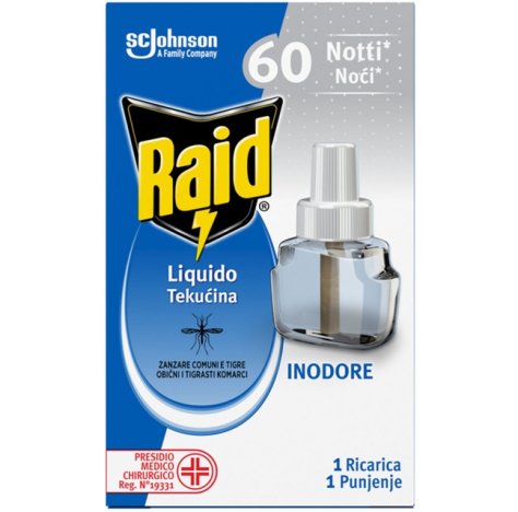 RAID ANTIZANZARE LIQUIDO RICARICA - 60 NOTTI RAID ANTIZANZARE LIQUIDO RICARICA - 60 NOTTI