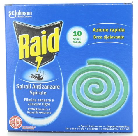 RAID SPIRALI ANTIZANZARE AZIONE RAPIDA - 10 PEZZI