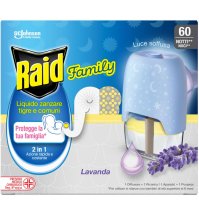 RAID INSETTICIDA "FAMILY" ELETTRICO BASE + RICARICA - 60 NOTTI 