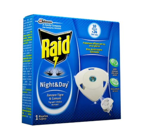 RAID - Night & Day - 1 Ricarica Per La Protezione Contro Gli Insetti