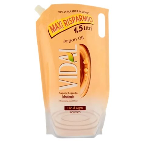 VIDAL SAPONE LIQUIDO BUSTA RICARICA 1500 ML - ARGAN 