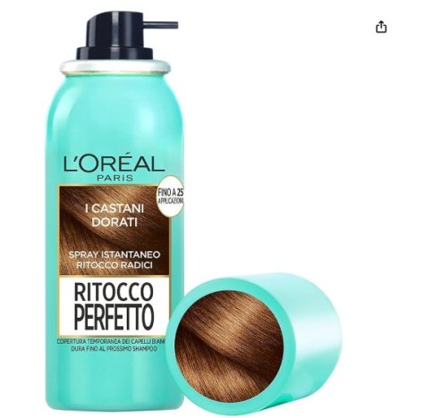 L'Oréal Paris Spray Ritocco Perfetto - Castano Dorato - Spray Istantaneo per Radici e Capelli Bianchi