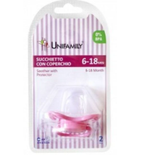 Unifamily Succhietto con Coperchio 6/18 Mesi Rosa
