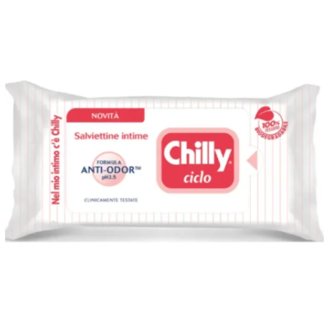 Chilly Pocket Salviettine Intime Detergenti Ciclo 12 Pezzi