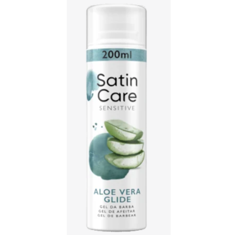 Gillette Satin Care Gel rasatura con Aloe Vera, 200 ml