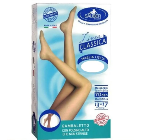 Sauber gambaletto open toe 140 denari maglia liscia nero taglia 3