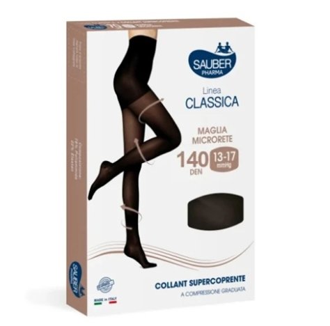 Sauber Classica - Collant Maglia Microrete 140 Denari Nero Taglia 2